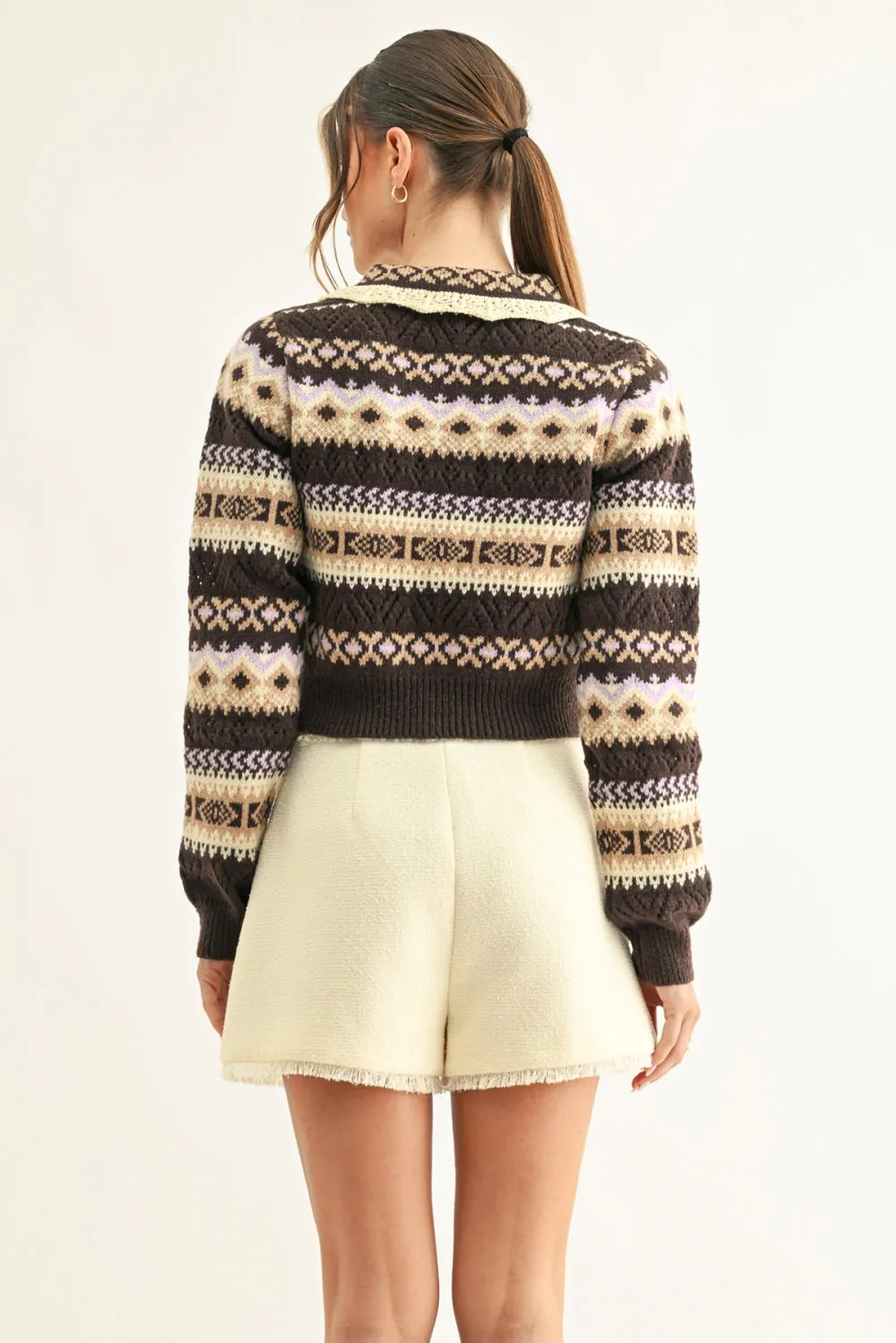 Lena Jacquard Knit Cardigan sold by Adelyn Rae product image thumbnail 3