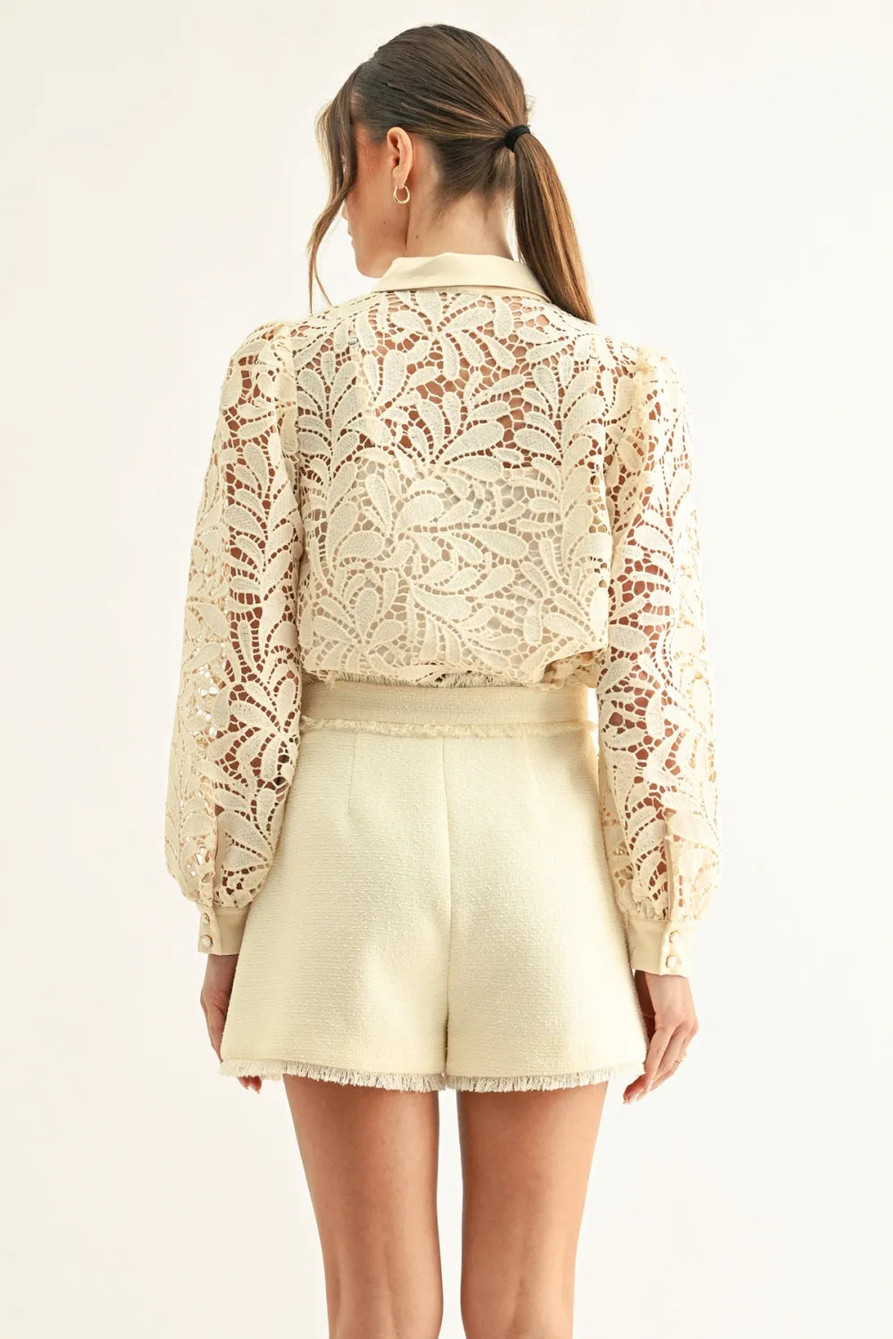 Diora Contrast Detail Lace Shirt sold by Adelyn Rae product image thumbnail 3