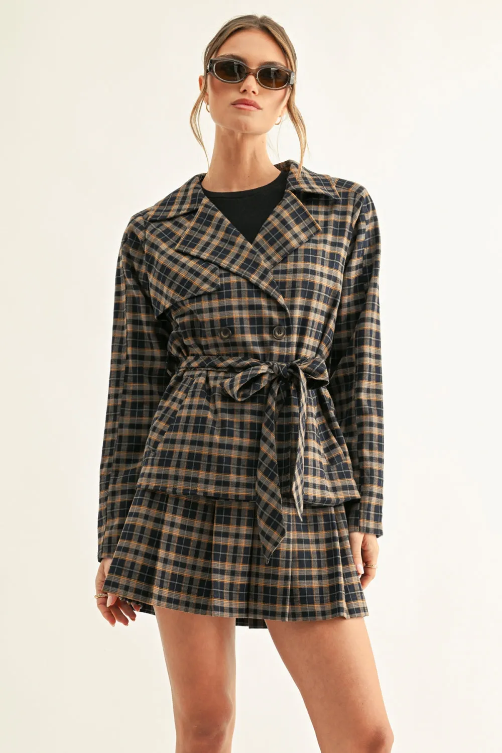 Nora Double Breasted Half Trench Jacket sold by Adelyn Rae product image thumbnail 4