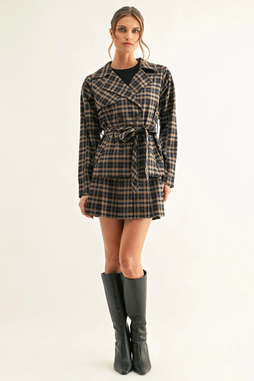 Nora Double Breasted Half Trench Jacket sold by Adelyn Rae product image thumbnail 5