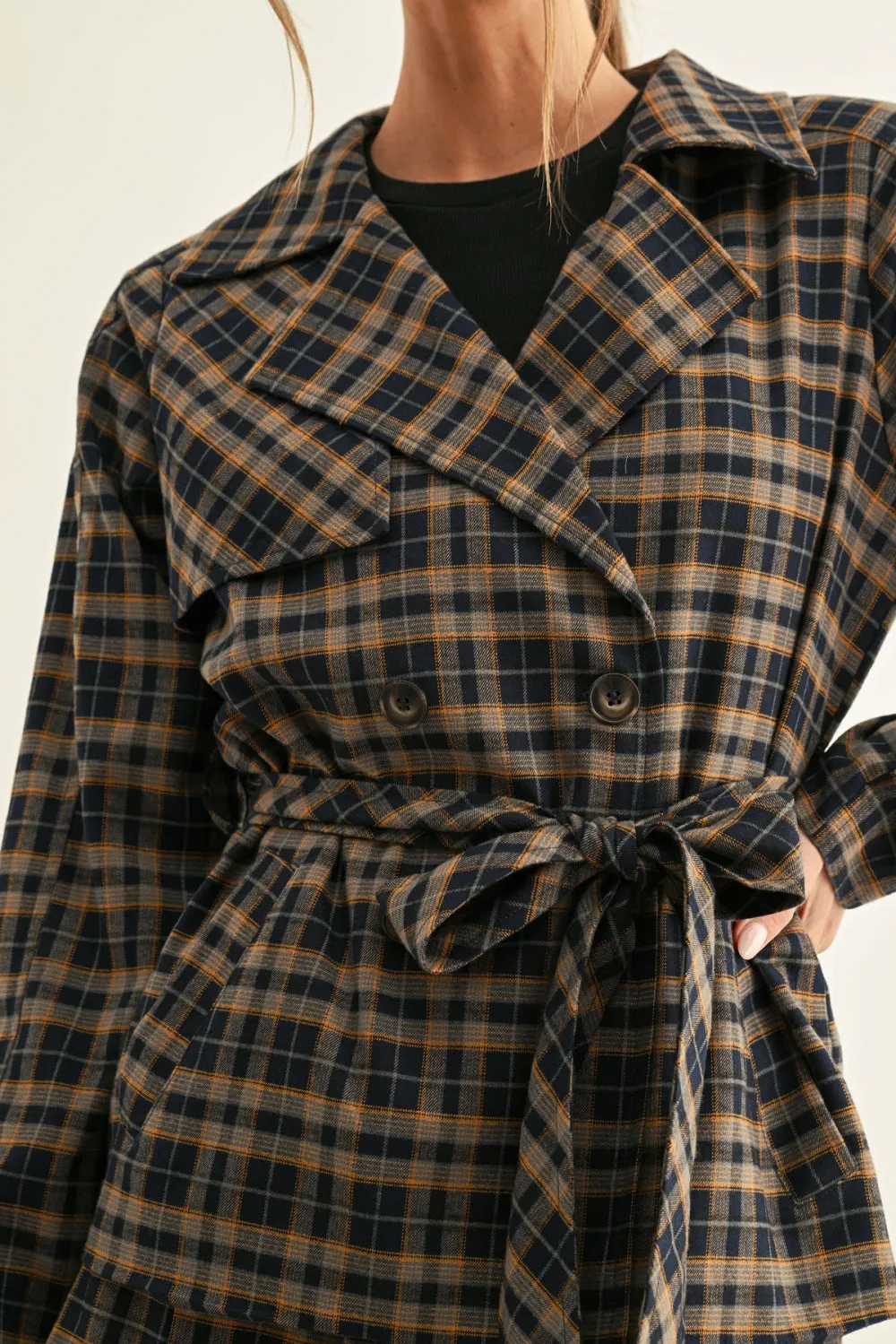 Nora Double Breasted Half Trench Jacket sold by Adelyn Rae product image thumbnail 2