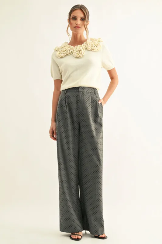 Crista Polka Dot Pleated Pants made by Adelyn Rae