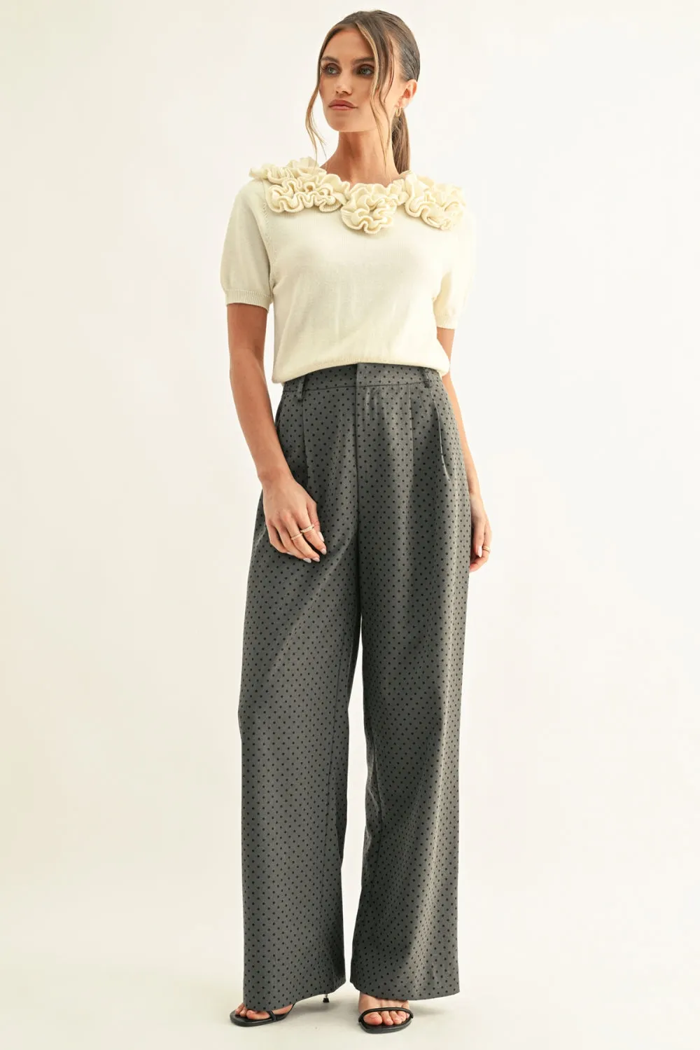 Crista Polka Dot Pleated Pants sold by Adelyn Rae product image thumbnail 5