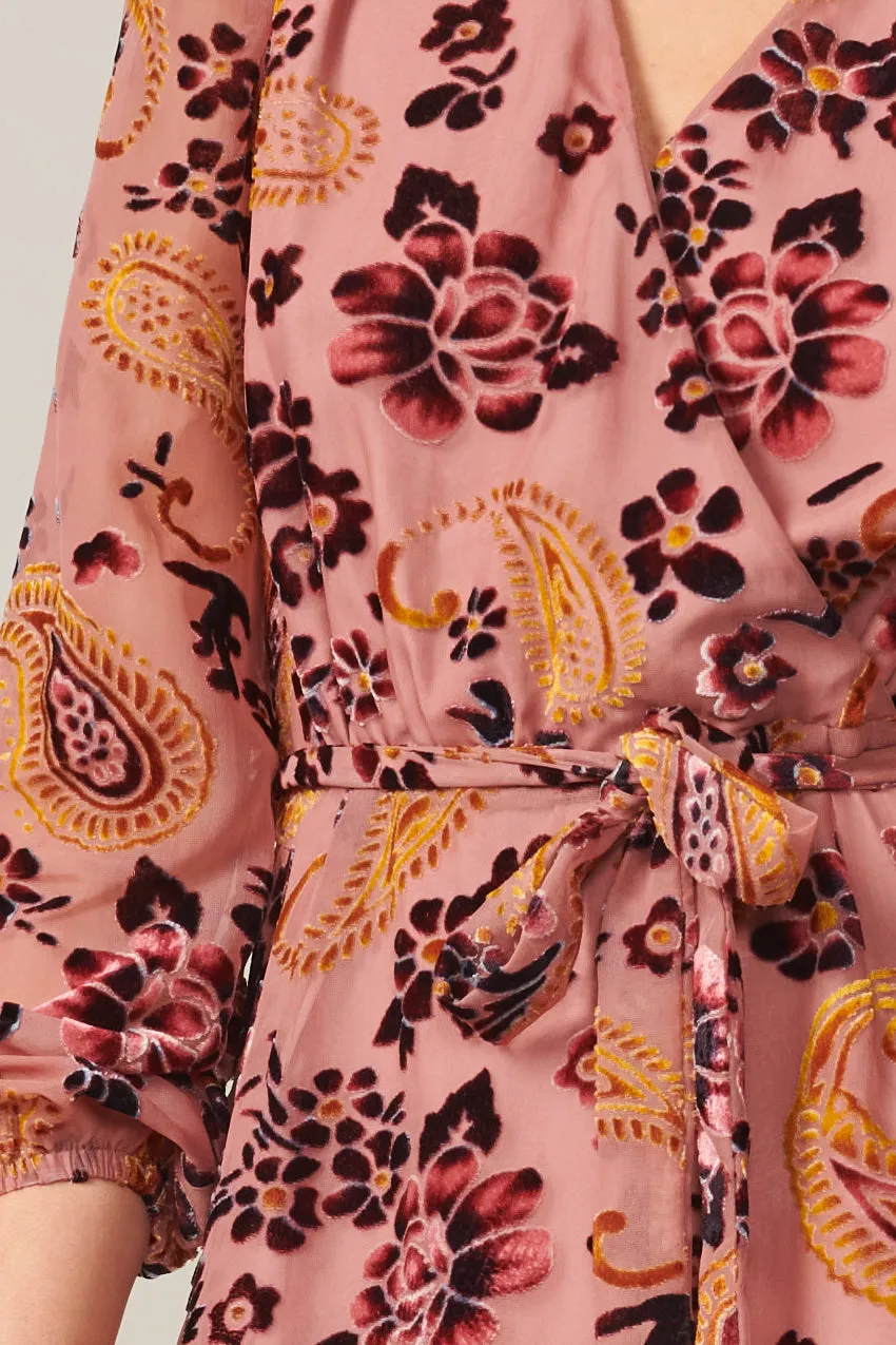 Goya Velvet Burnout Midi Dress - FINAL SALE sold by Adelyn Rae product image thumbnail 4