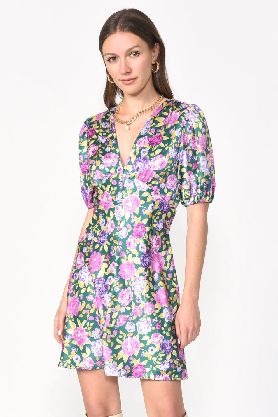 Ellie Puff Sleeve Floral Mini Dress - FINAL SALE sold by Adelyn Rae product image thumbnail 2