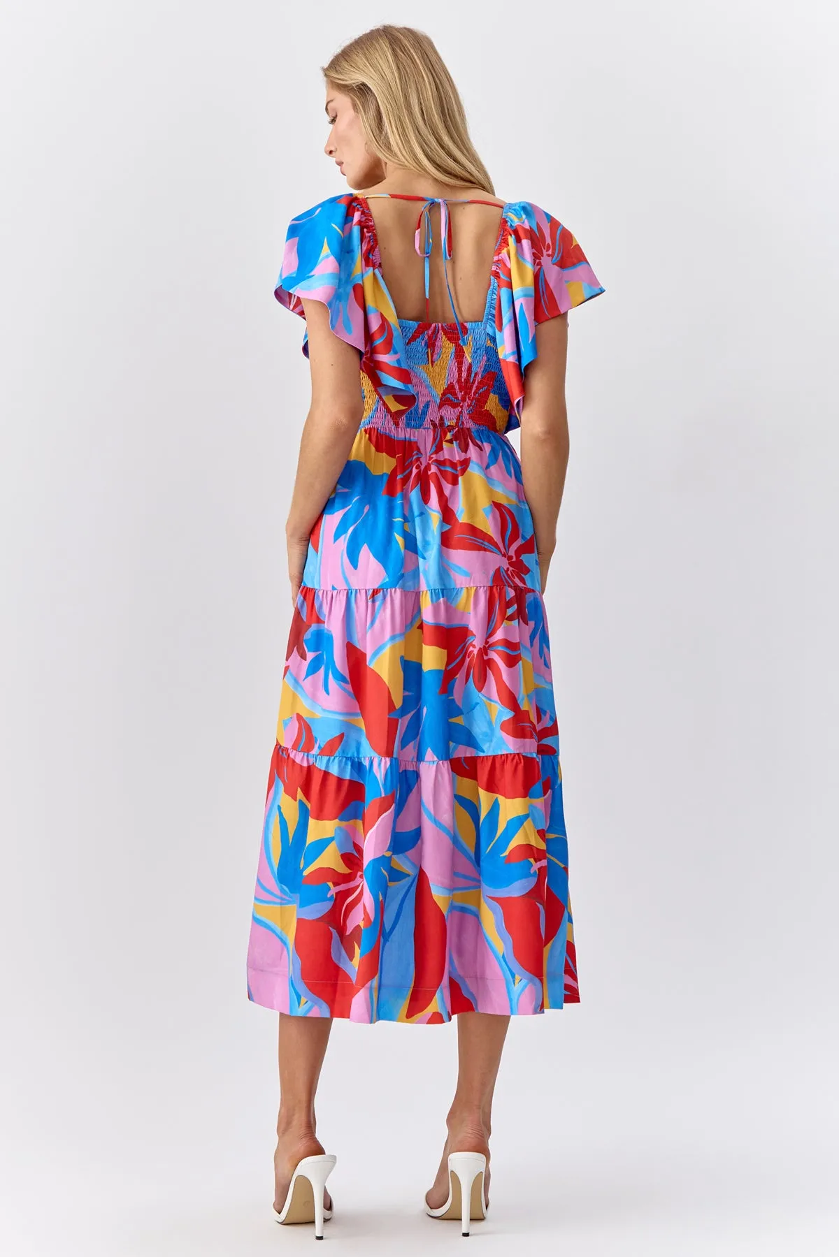 Caroline Flutter Sleeve Midi Dress sold by Adelyn Rae product image thumbnail 4