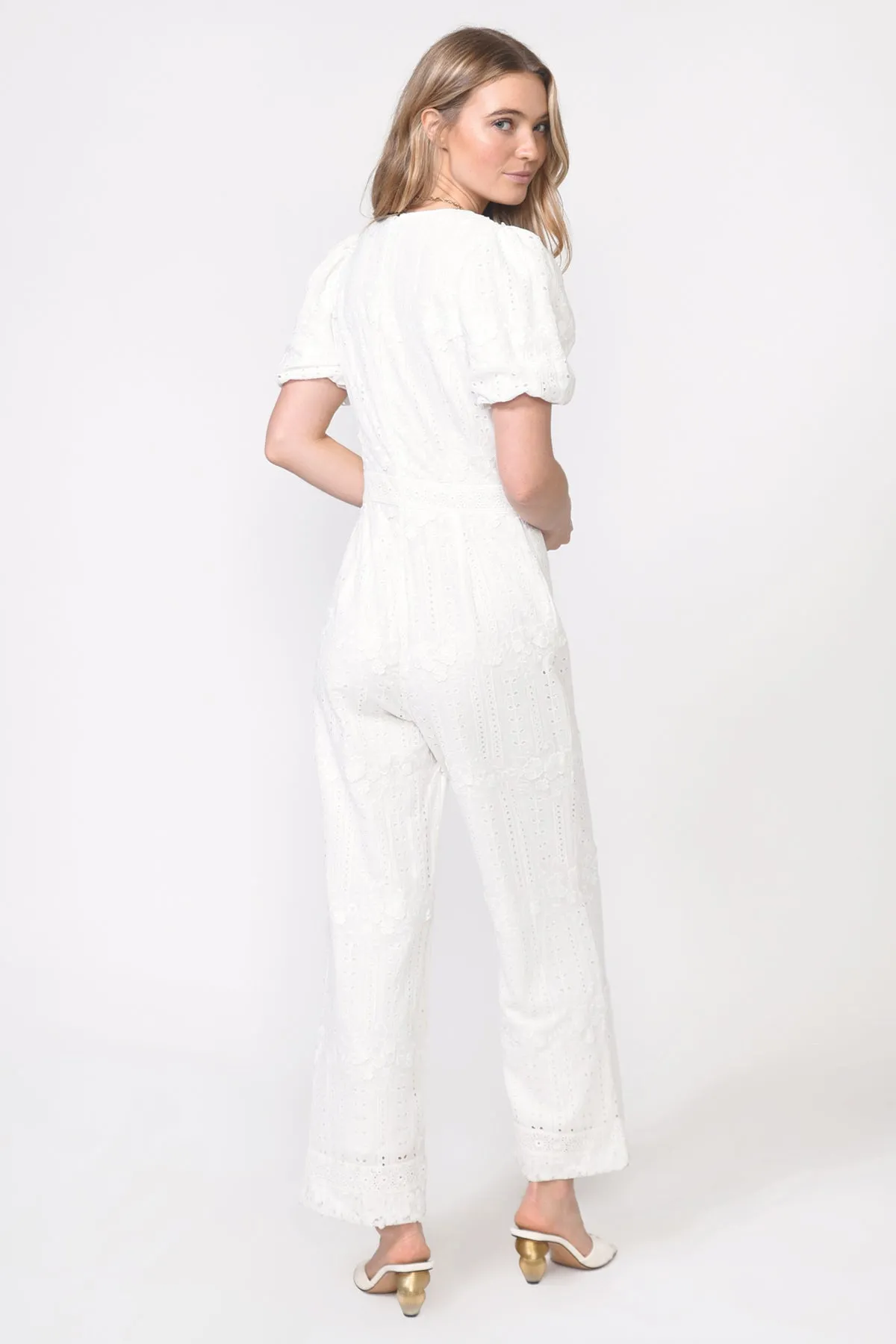 Regina Embroidered Eyelet Jumpsuit sold by Adelyn Rae product image thumbnail 4