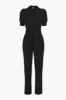 Charlotte Puff Sleeve Crepe Jumpsuit sold by Adelyn Rae