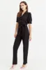 Charlotte Puff Sleeve Crepe Jumpsuit sold by Adelyn Rae