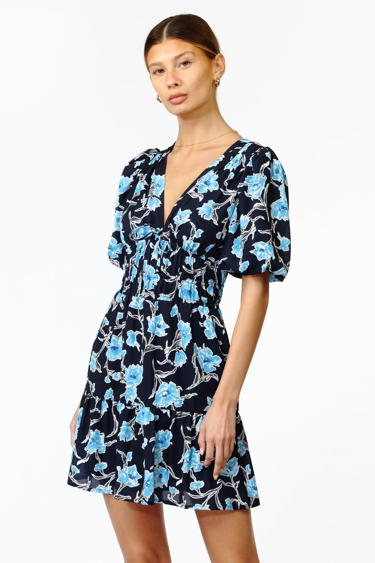 Talia Midnight Floral Mini Dress sold by Adelyn Rae product image thumbnail 2