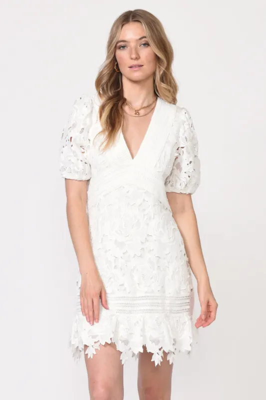 Adrian Crochet Lace Short Dress - FINAL SALE sold by Adelyn Rae