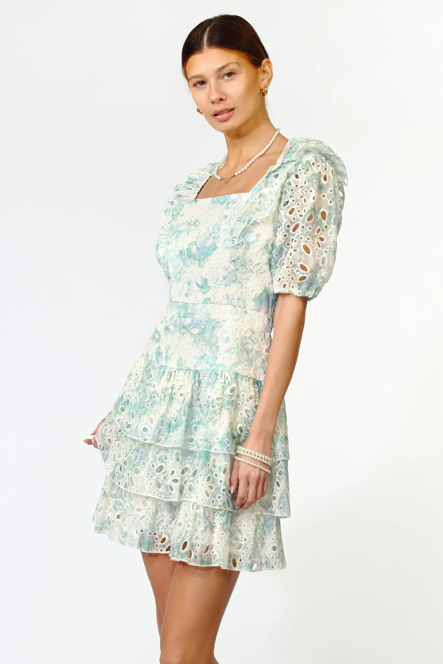 Kerry Eyelet Printed Lace Mini Dress - FINAL SALE sold by Adelyn Rae product image thumbnail 2