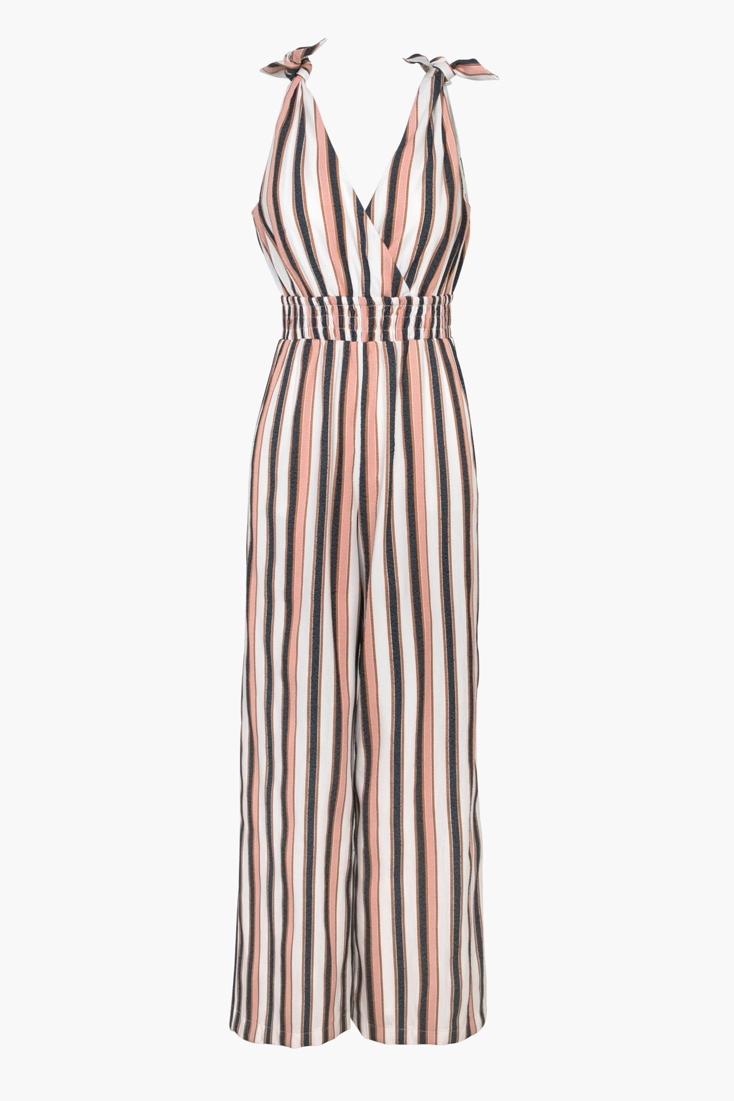Denise Shoulder Tie Stripe Jumpsuit sold by Adelyn Rae product image thumbnail 4