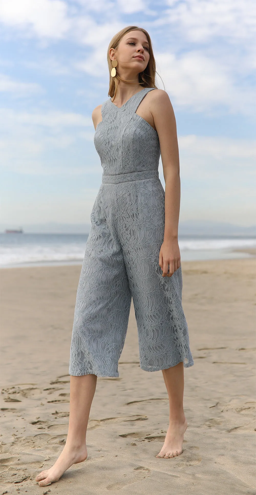 Carissa Lace Cross Neck Jumpsuit - FINAL SALE sold by Adelyn Rae product image thumbnail 3