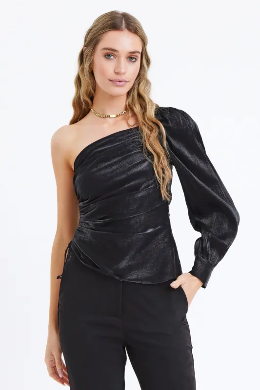 Onique One Shoulder Ruched Top - FINAL SALE sold by Adelyn Rae