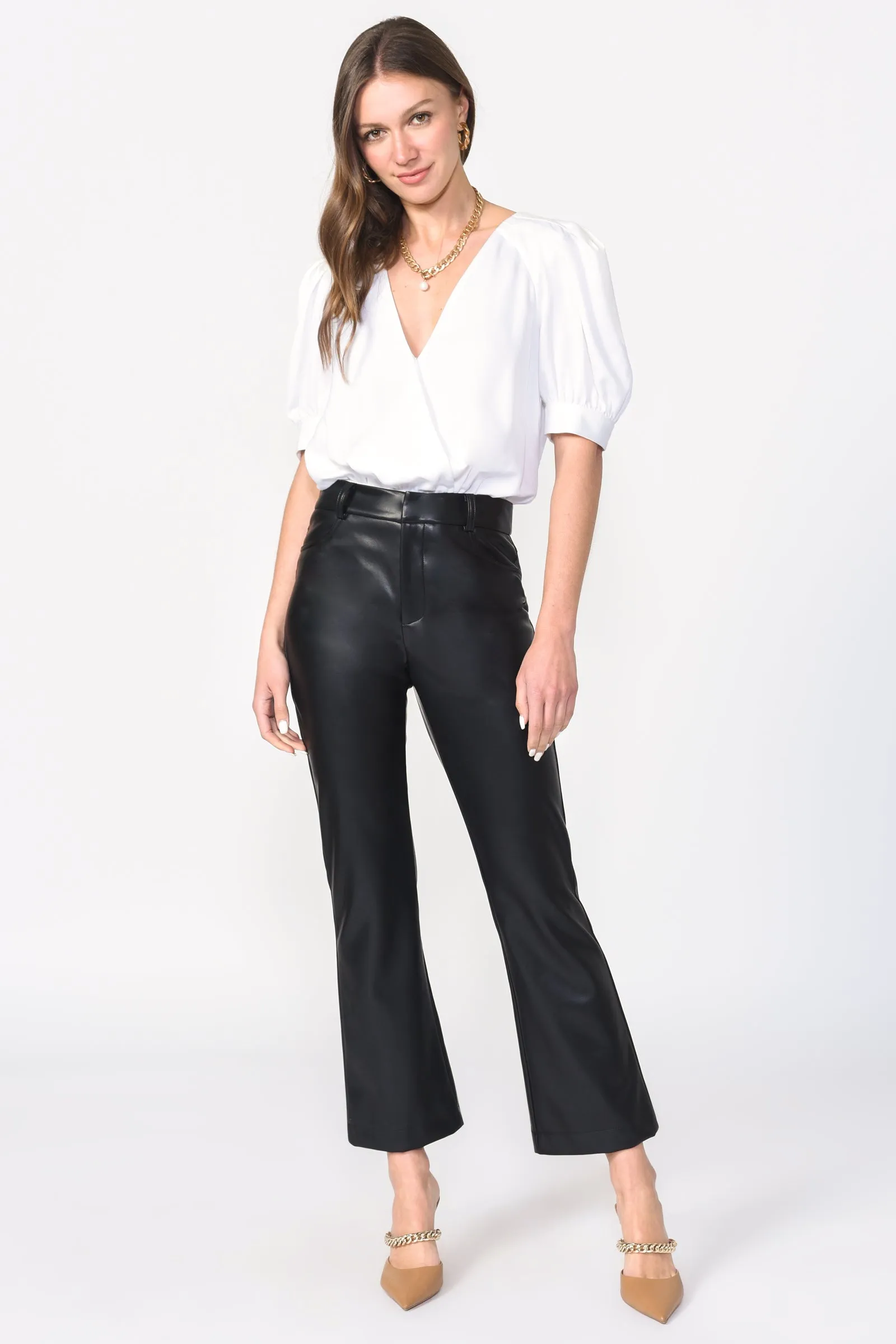 Mae Pleated Puff Sleeve Bodysuit - FINAL SALE sold by Adelyn Rae