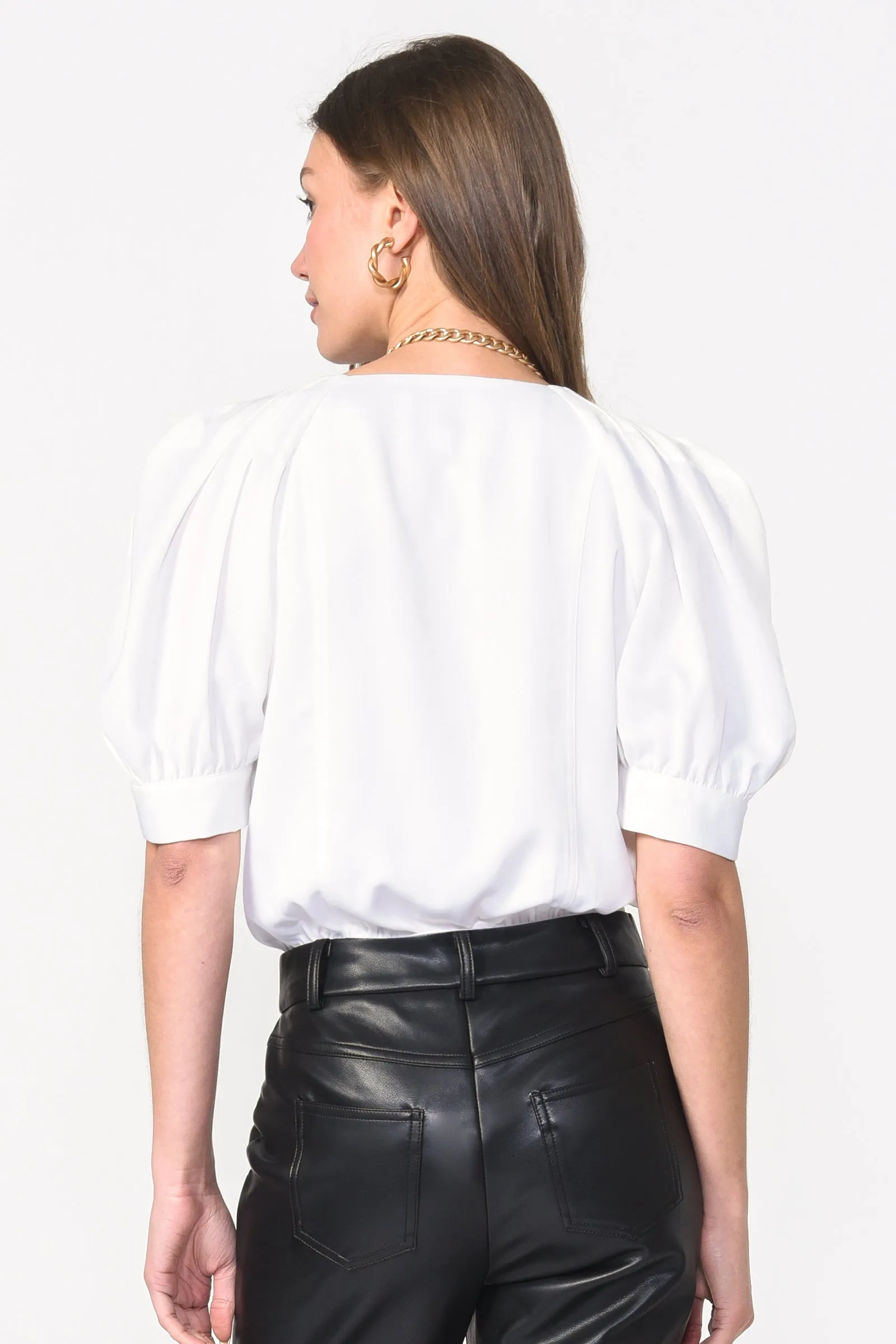 Mae Pleated Puff Sleeve Bodysuit - FINAL SALE sold by Adelyn Rae product image thumbnail 3