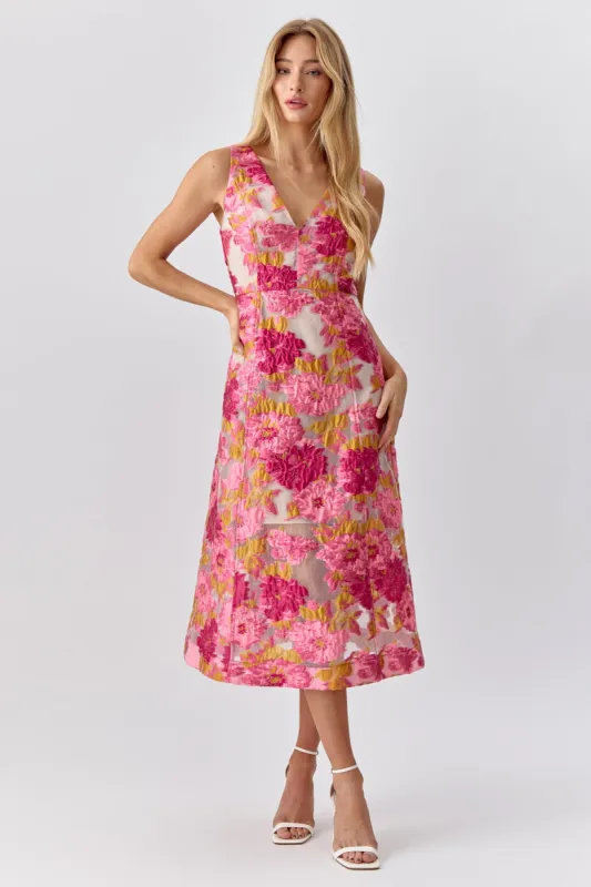 Agnes Jacquard Midi Dress sold by Adelyn Rae