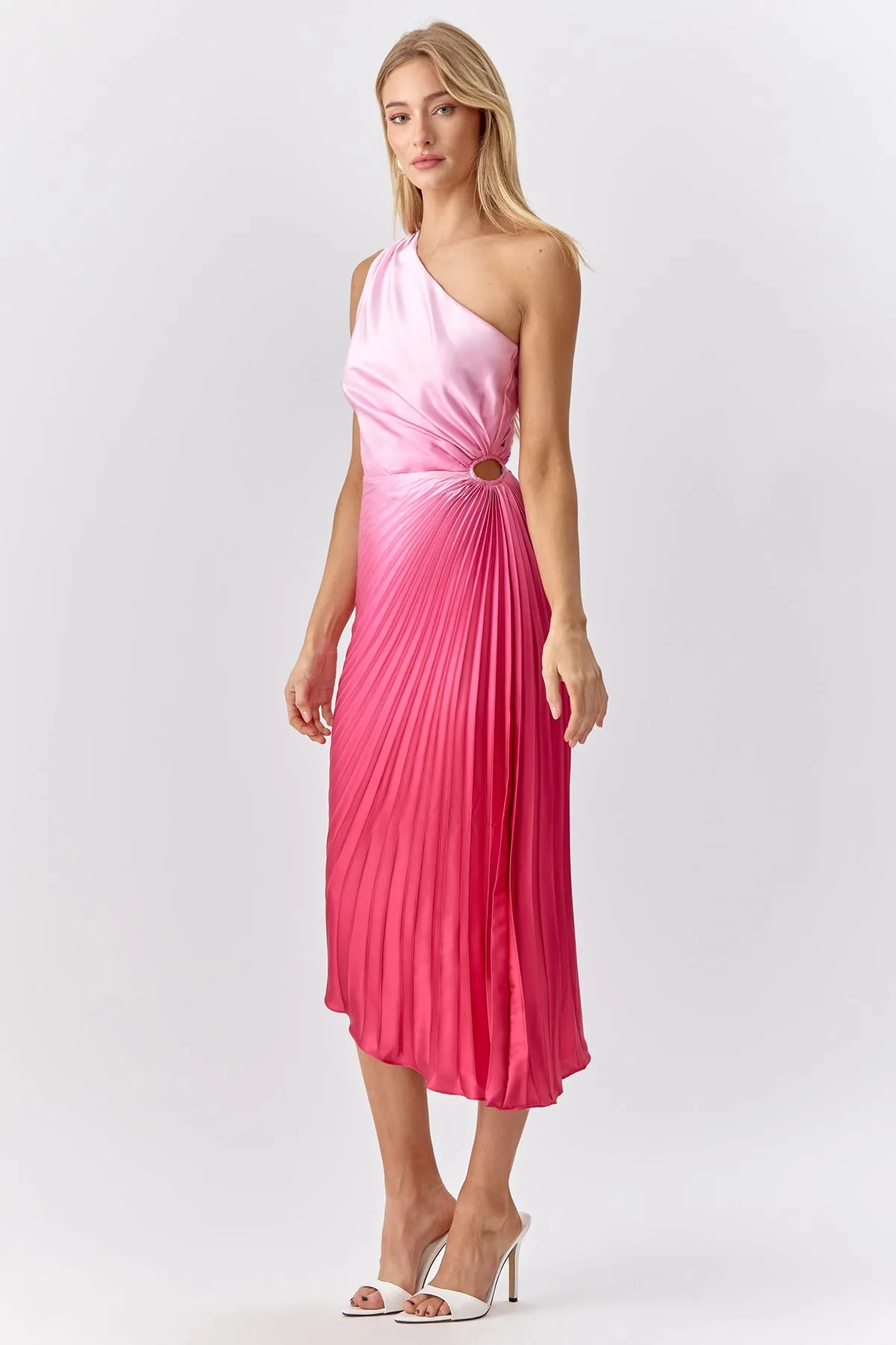 Madina Ombre Pleated One Shoulder Dress sold by Adelyn Rae product image thumbnail 3