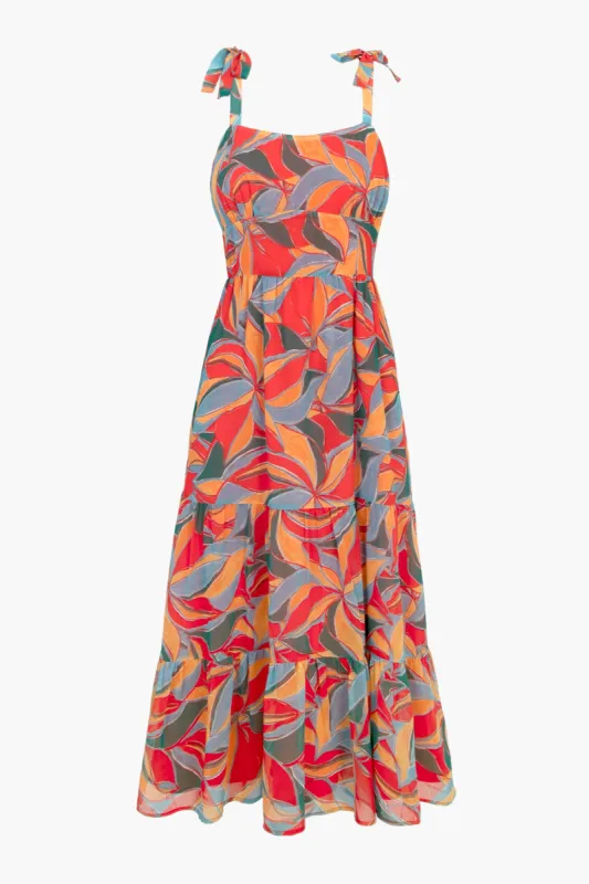 Isla Shoulder Tie Tiered Midi Dress - FINAL SALE sold by Adelyn Rae