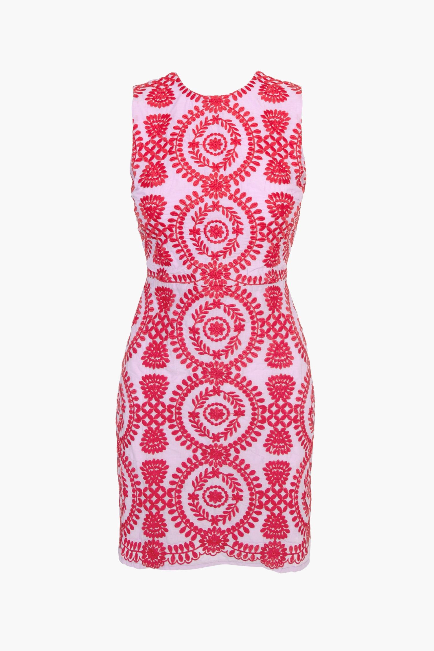 Kira Lace Up Back Embroidered Shift Dress sold by Adelyn Rae product image thumbnail 4