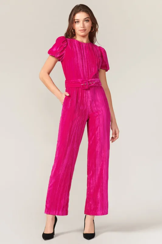 Avia Puff Sleeve Back Cut Out Jumpsuit made by Adelyn Rae