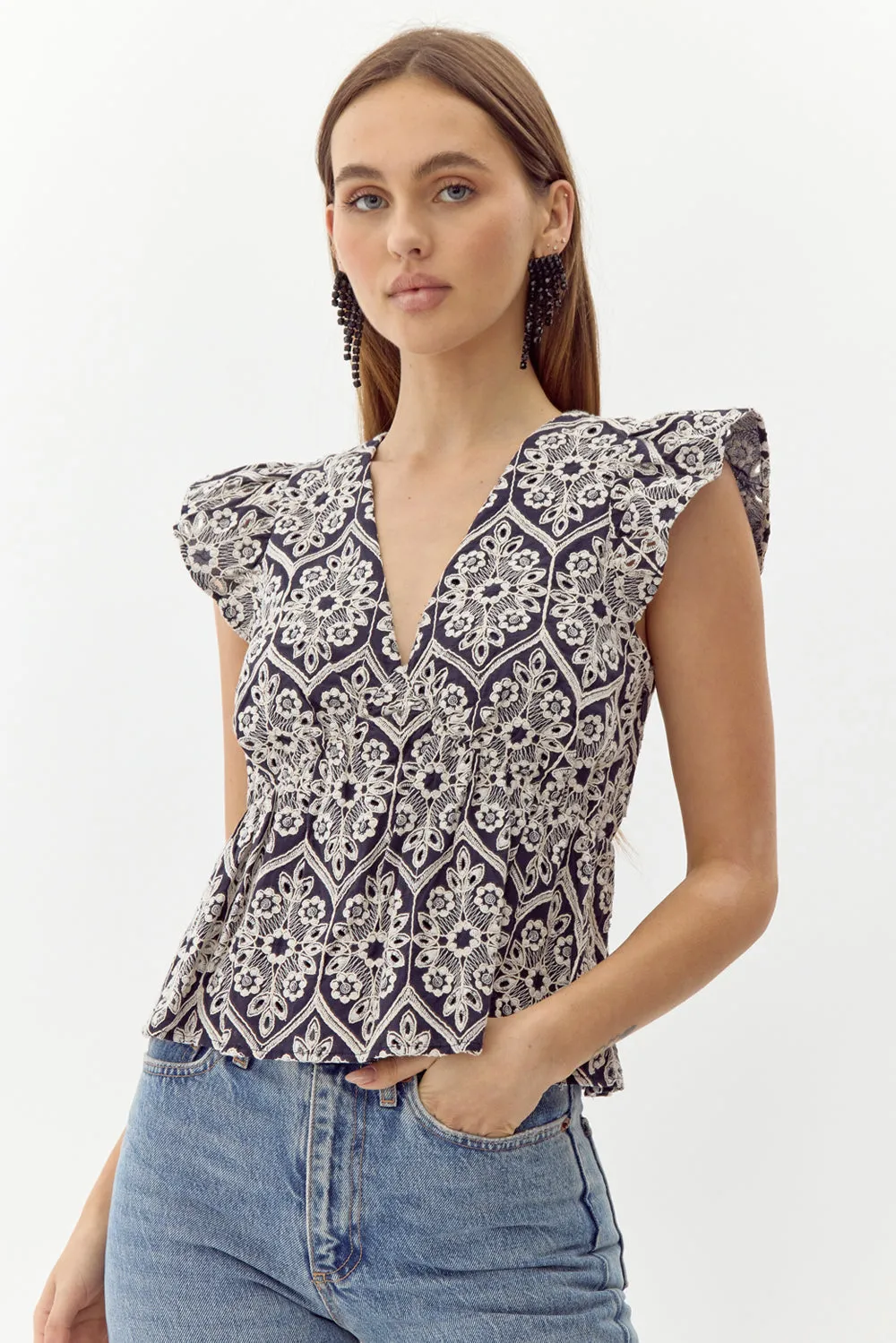 Seriana Embroidered Top sold by Adelyn Rae