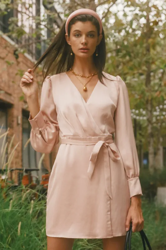 Abby Faux Wrap Short Dress sold by Adelyn Rae