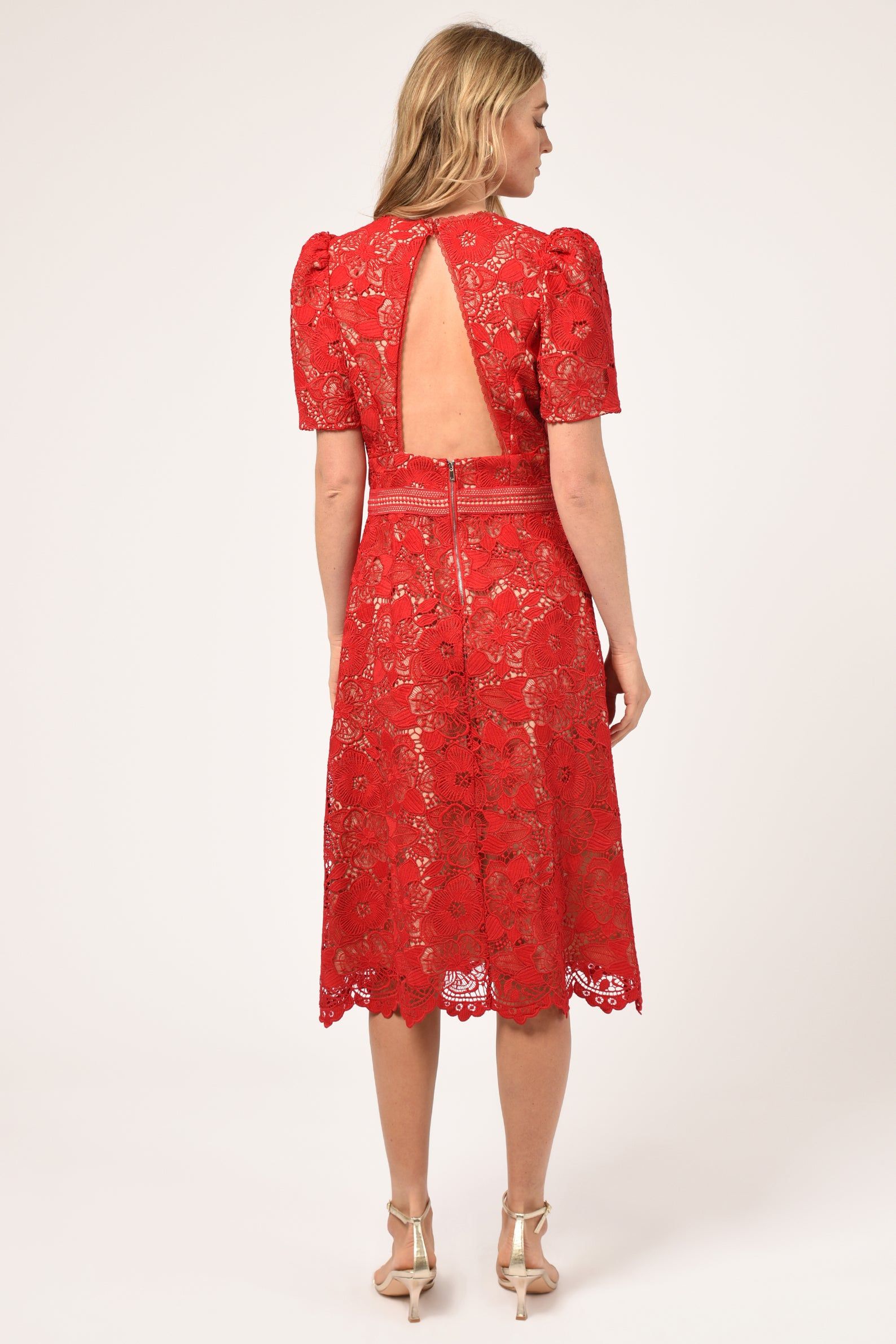 Rhana Open Back Lace Midi Dress - FINAL SALE sold by Adelyn Rae product image thumbnail 3