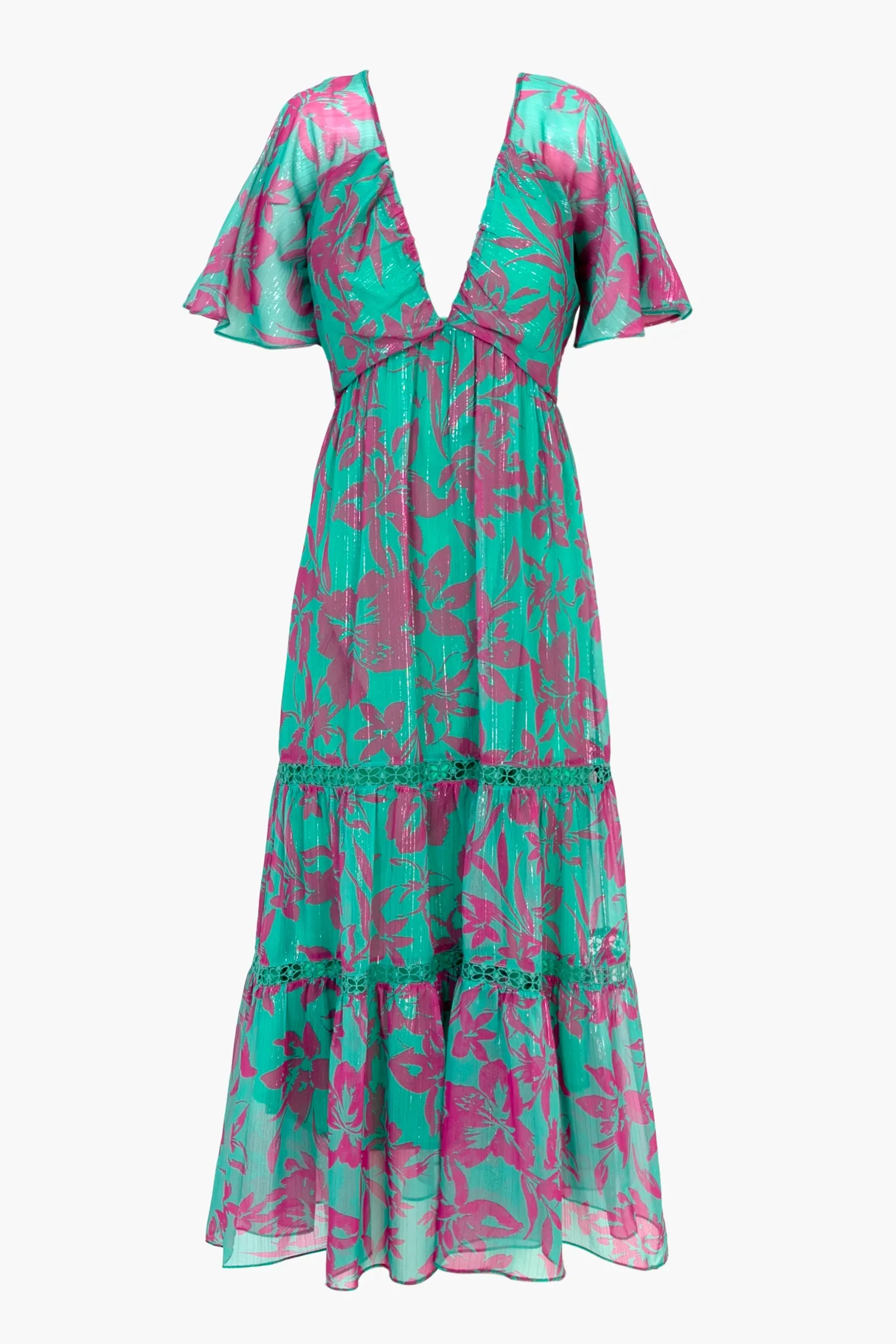 Katia Flutter Sleeve Tiered Maxi Dress sold by Adelyn Rae product image thumbnail 5