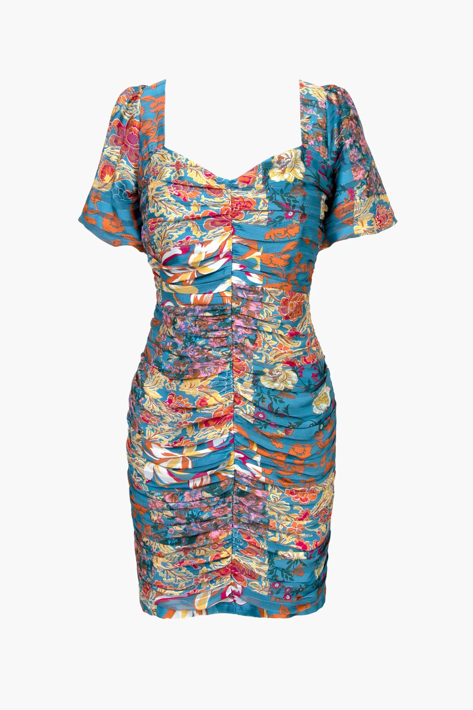 Nissa Chiffon Ruched Mini Dress sold by Adelyn Rae product image thumbnail 3