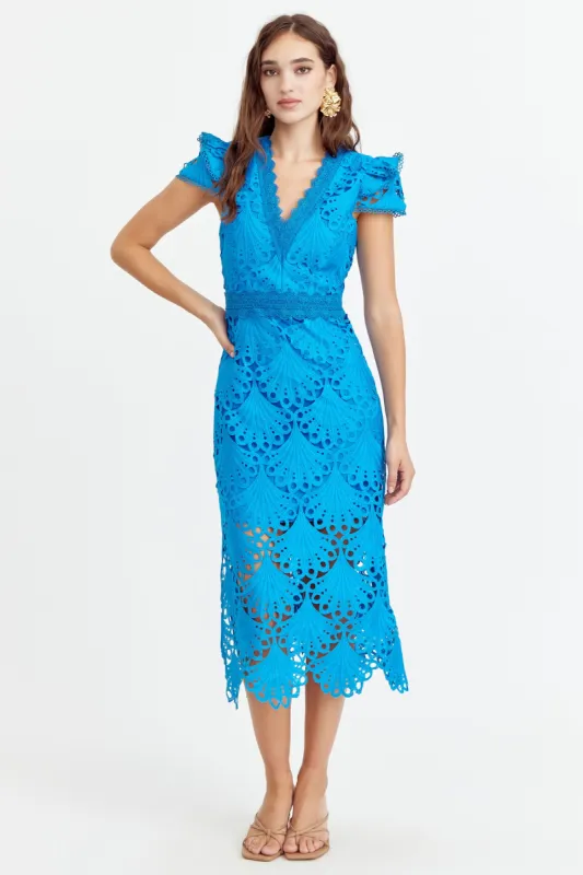 Mia 3D Embroidered Midi Dress sold by Adelyn Rae