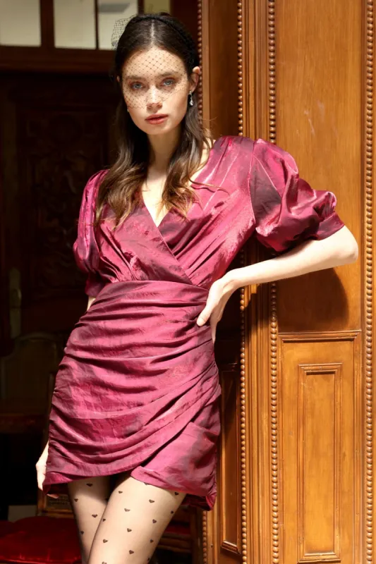 Faye Gathered Puff Sleeve Mini Dress - FINAL SALE sold by Adelyn Rae