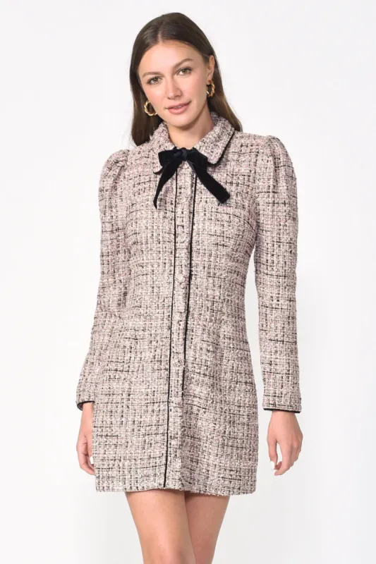 Elizabeth Tweed Button Down Front Dress sold by Adelyn Rae