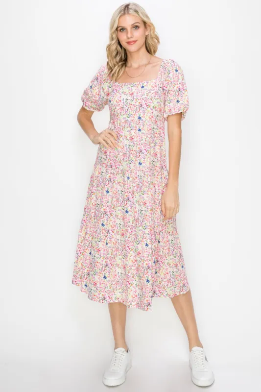Priscila Poplin Tiered Midi Dress - FINAL SALE sold by Adelyn Rae