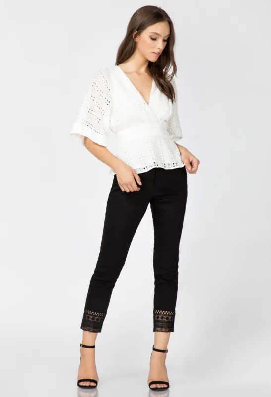 Janel Eyelet Kimono Top made by Adelyn Rae