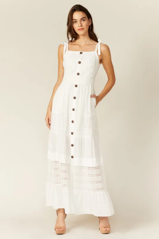 Janella Eyelet Maxi Dress sold by Adelyn Rae