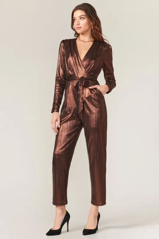 Lexi Metallic Knit Jumpsuit sold by Adelyn Rae