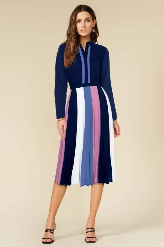 Lucia Colorblock pleated Dress - FINAL SALE sold by Adelyn Rae