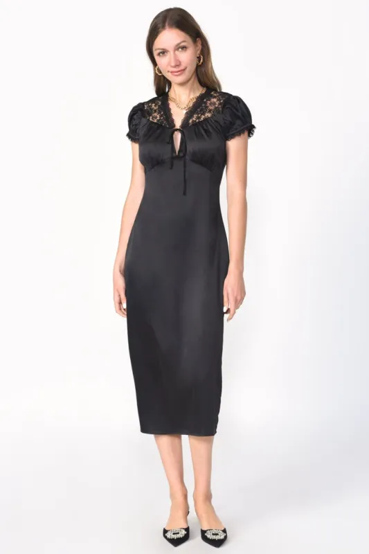 Midnight Lace Insert Slip Dress sold by Adelyn Rae