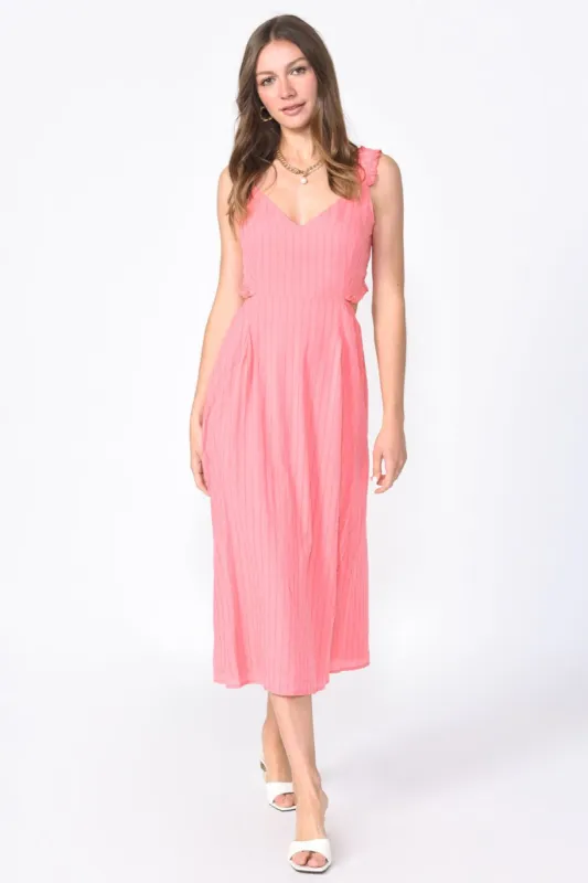 Rina Scrunched Strap Cut Out Dress sold by Adelyn Rae