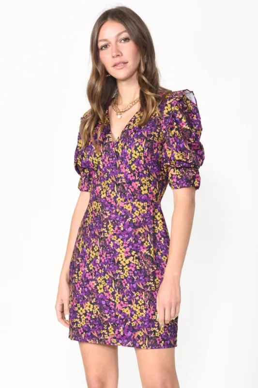 Sarai Puff Gathered Sleeve Dress sold by Adelyn Rae