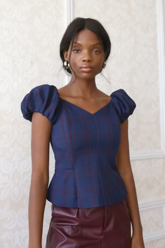 Cora plaid Top - FINAL SALE made by Adelyn Rae