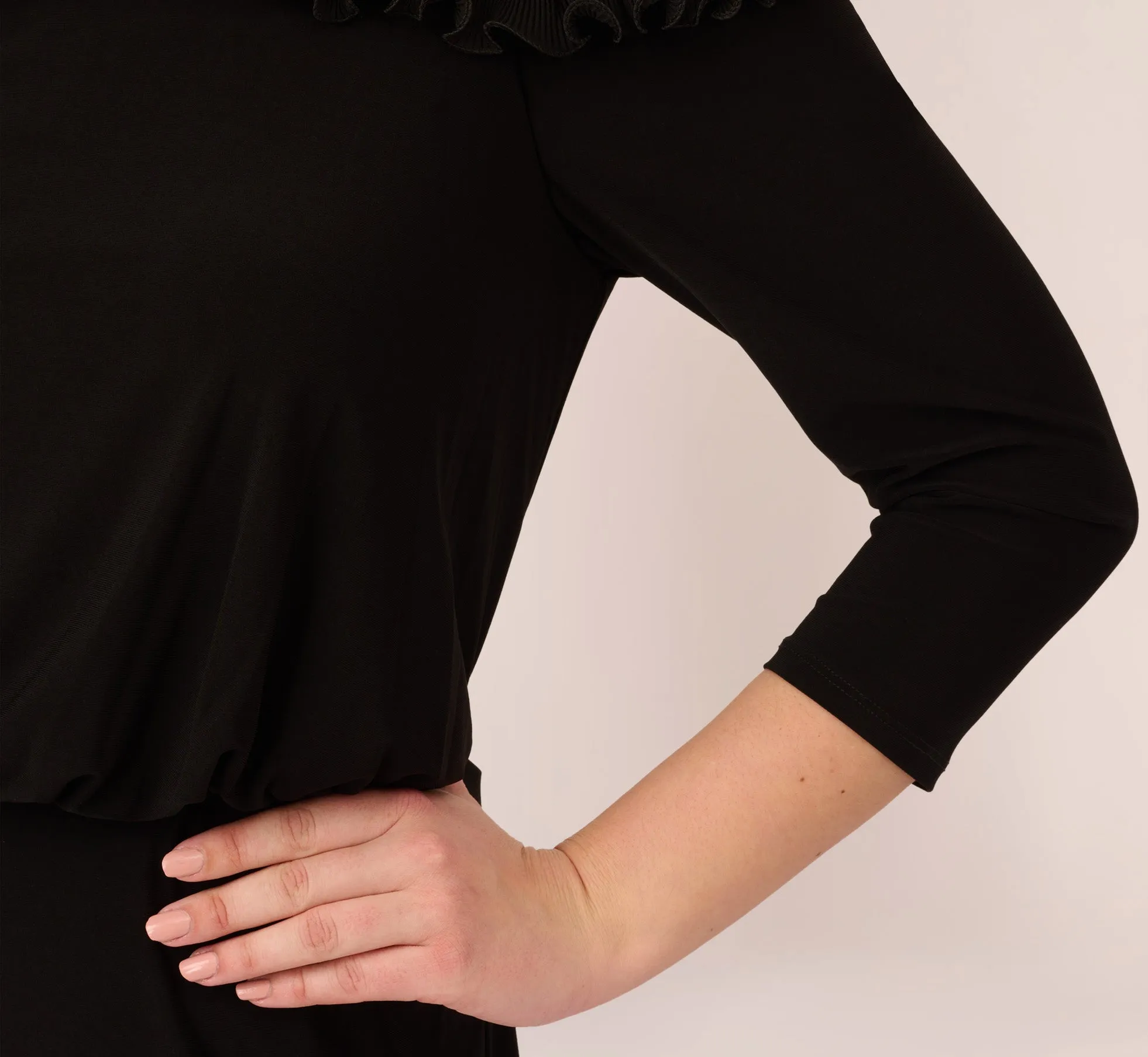 Plus Size Signature Blouson Jumpsuit In Black sold by Adrianna Papell product image thumbnail 4