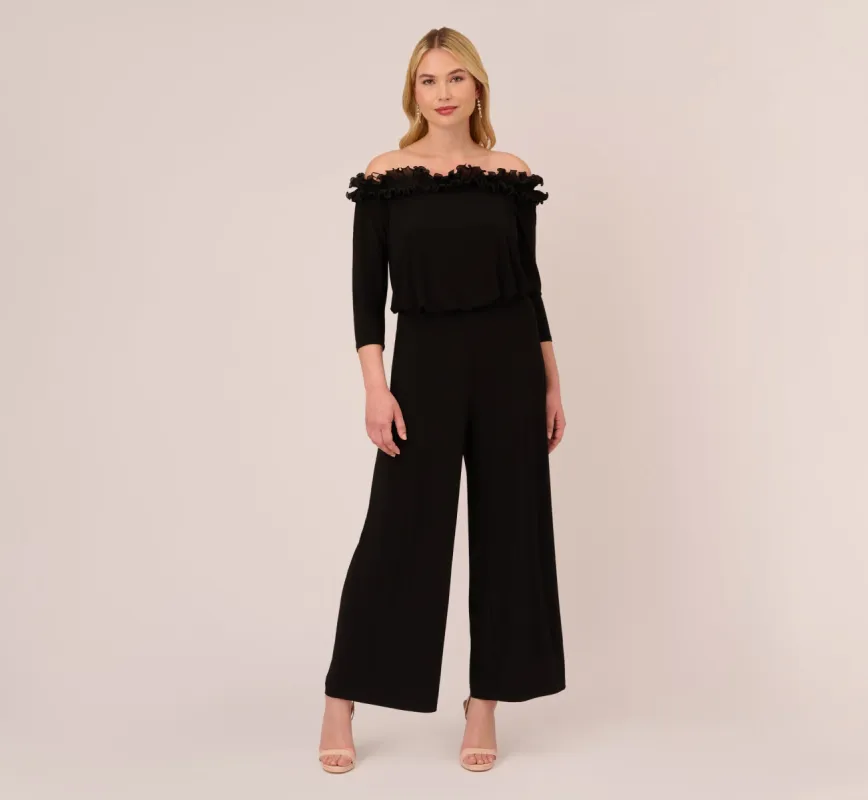 Plus Size Signature Blouson Jumpsuit In Black sold by Adrianna Papell