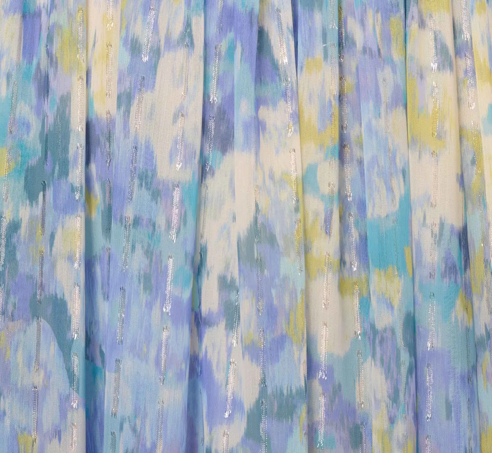 Watercolor Floral Print Gown With Off The Shoulder Neckline In Blue Multi sold by Adrianna Papell product image thumbnail 4