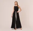 Colorblock Jumpsuit With Skirt Overlay In Black Ivory sold by Adrianna Papell