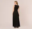 Colorblock Jumpsuit With Skirt Overlay In Black Ivory sold by Adrianna Papell