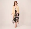 Floral-Print Chiffon And Jersey Cropped Jumpsuit In Black Multi sold by Adrianna Papell