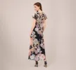 Floral-Print Chiffon And Jersey Cropped Jumpsuit In Black Multi sold by Adrianna Papell